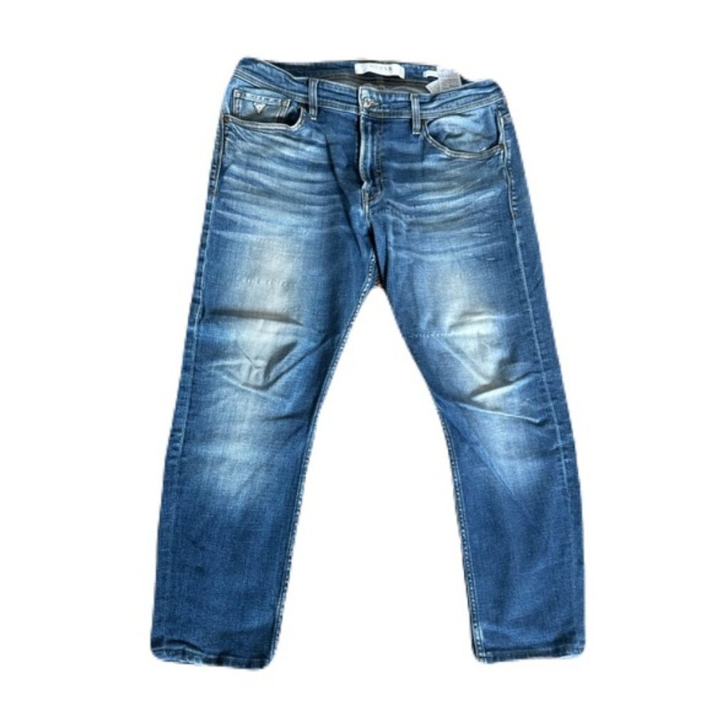 Guess 36 x 26 Medium Wash Regular Straight
